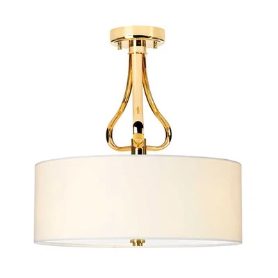 Falmouth Deckenleuchte gold, Schirm weiß  Elstead Lighting BATH-FALMOUTH-SF-FG - Bild 1 von 4