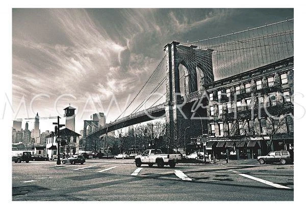 The Great Bridge New York, Oleg Lugovskoy, Wall Decor Art Print Poster 13" x 19" - Image 1 of 1