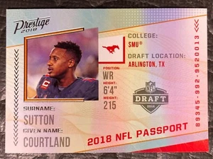 2018 Panini Prestige Football NFL Passport #PP-CS Courtland Sutton SMU Mustangs - Picture 1 of 2