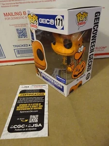 Ken Wheaton firmato e disegnato arancione Geico Geicoween Geco Funko Pop JSA COA - Foto 1 di 11