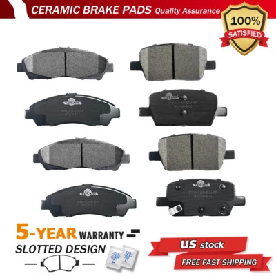 Pastilhas de freio a disco dianteiras + traseiras de cerâmica adequadas para Chevrolet Traverse GMC Acadia Buick - Imagem 1 de 4