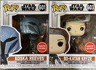 New 2x Star Wars Funko Pop Lot Bo-Katan Kryse & Koska Reeves Gamestop 601 603