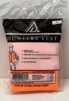 Northeast Products Packable Blaze Orange Hunting Vest- Size L - NEW - Image 1 of 4