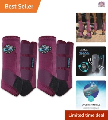 Value Pack of Durable Horse Boots with 2XCool Cooling Technology in Wine Color - Image 1 of 4