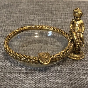 Matson Stylebuillt Engel Rosen filigran Gold Ormolu Aschenbecher Waschtisch Schmuck Geschirr - Bild 1 von 7