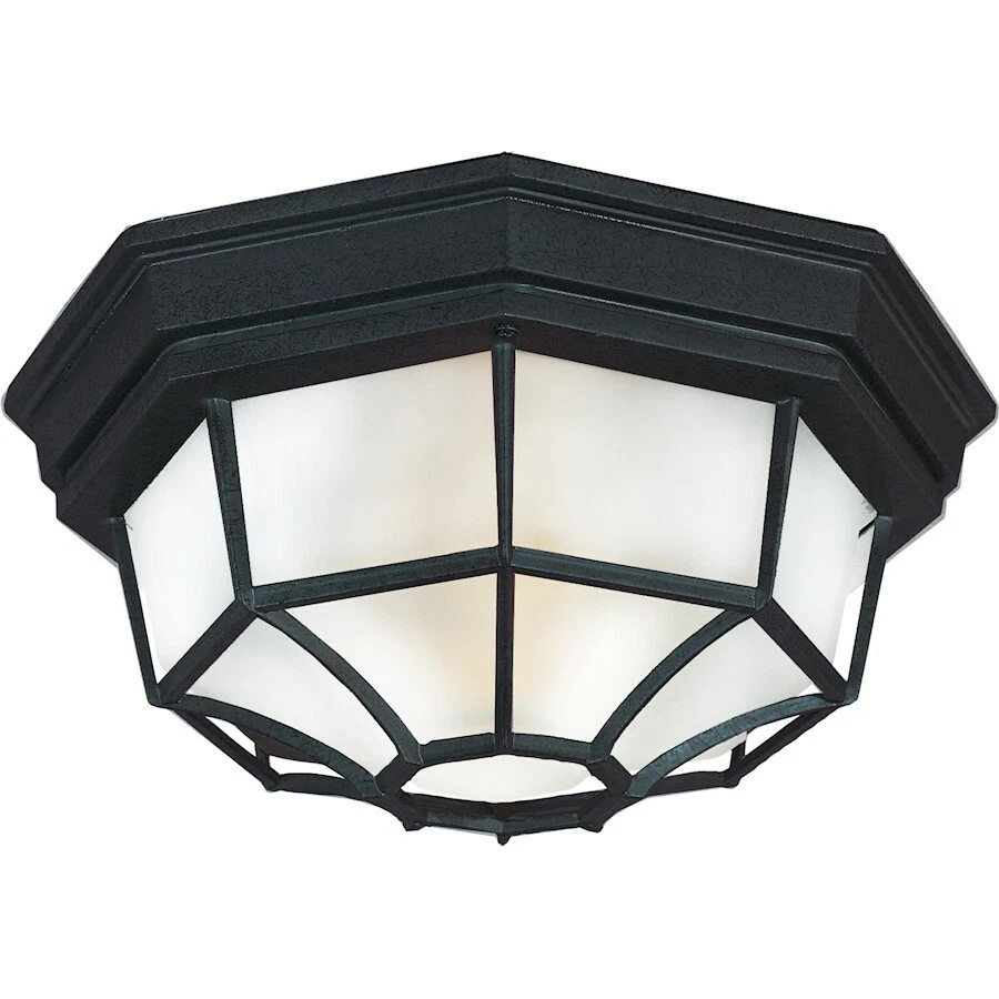 Maxim Lighting Crown Hill 2-Light Outdoor Ceiling Mount Black - 1020BK - Image 1 of 1