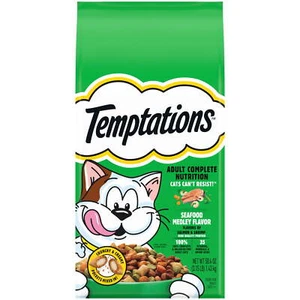 TEMPTATIONS Seafood Medley Flavor Adult Dry Cat Food, 3.15 lb. - Picture 1 of 7
