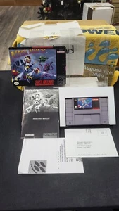 CIB MEGA MAN X SUPER NINTENDO SNES VIDEO GAME COMPLETE IN BOX W/ PROTECTOR - Picture 1 of 12