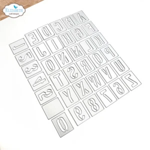 Elizabeth Craft Stencil Alphabet Die : La Dolce Vita Collection - Picture 1 of 6