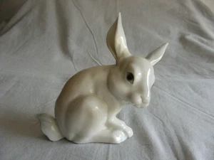 Superbe figurine lapin en porcelaine Porceval Made in Spain type Lladro - Picture 1 of 12