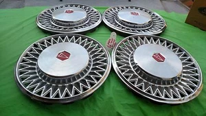 Vintage Pontica Hubcaps 14 " 1970-80 set of 4 - Picture 1 of 5