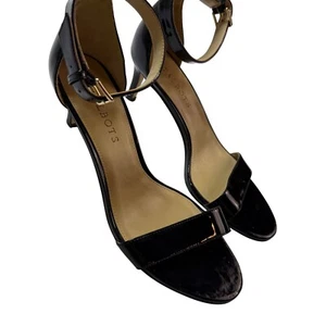 Talbots womens heels 7.5 Black Ankle Strap Dress Sandals Party Shoes Size 7.5 - Picture 1 of 12
