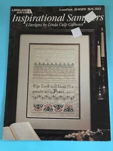 Leisure Arts~”Inspirational Samplers” Cross Stitch Booklet #2495~4 Designs - Picture 1 of 4
