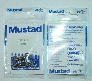 1 CONF. MUSTAD BALL BEARING SWIVEL 77559 mis. 7 girella con cuscinetto W59 - Foto 1 di 1