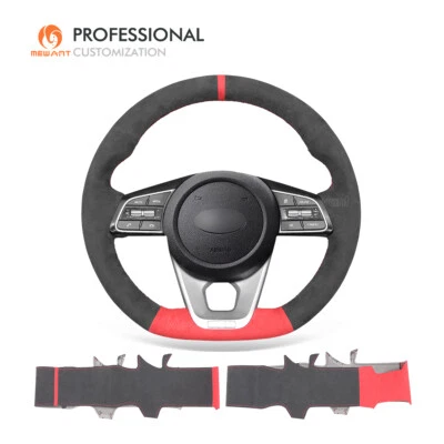 Cubierta de volante MEWANT HÁGALO USTED MISMO Stitch Alcantara para Kia Forte Optima 2019-2022 Foto 1 de 4