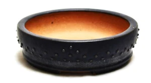 Bonsai pot round tack drum shaped rivet decoration dia.16.5 x 5 cm Japanese - Picture 1 of 23