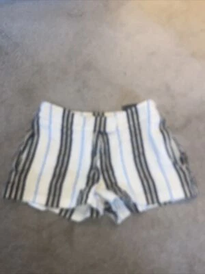Pantalones Cortos Mujer BURBERRY Mini S Hecho en ITALIA Rayas Azul Claro De Colección Foto 1 de 4