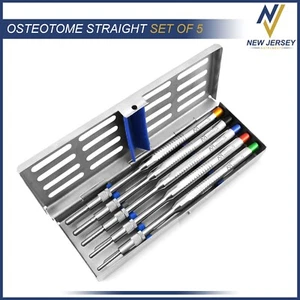 5 Pcs Osteotome Set Osteotomy Convex Sinus Implant Lift with Sterlization Tray - Picture 1 of 6