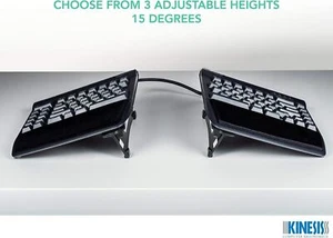*NEW Kinesis Freestyle 2 Adjustable Keyboard UK Curved Angled Ergonomic Lift Kit - Picture 1 of 24