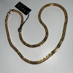 Collar Vita Plata de Ley Hecho en Italia 20" Nuevo - Imagen 1 de 4