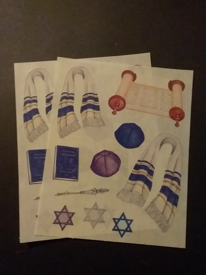 Creative Memories ~ Block Stickers ~ 4" x 5" ~  Star Of David +++ ~ Lot of Two - Image 1 of 1