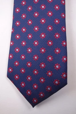 CLUB ROOM Corbata Azul Marino con Mini Flores Rojas Floral NUEVO Foto 1 de 2