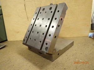 LOT W544 T-SLOTTED ADJUSTABLE ANGLE SINE PLATE MACHINIST TOOL - Picture 1 of 16