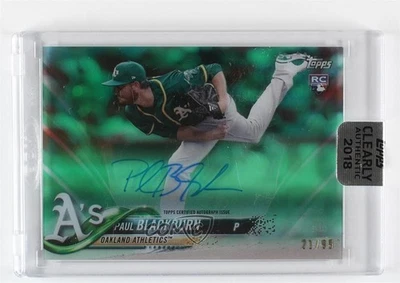 2018 Topps Clearly Authentic Green /99 Paul Blackburn #CAA-PB Rookie Auto RC - Image 1 of 2