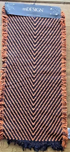 M Design Cristina Chevron Woven Reversible Table Runner 16"x 80" Halloween - Picture 1 of 6