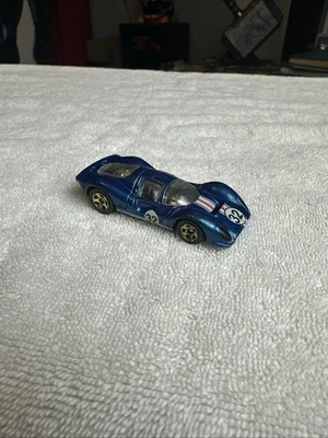 Hot Wheels 2001 First Editions Ferrari P4-Metal Flake Blue #32 W/Racing Stripes - Image 1 of 4