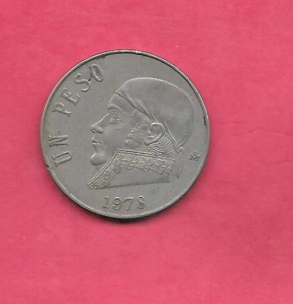 MONEDA DE PESO ANTIGUA DE COLECCIÓN MÉXICO MEXICANO KM460 1978 CERRADA EN MUY BUEN ESTADO-MUY BUENA USADA Foto 1 de 1