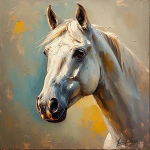 Limited Edition Leinwandbild Mario Mendoza Tier Pferd Ross Wild - Bild 1 von 7