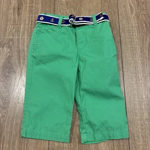 Ralph Lauren Green Pants With Belt And Elastic Baby 6m - Picture 1 of 7