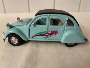 Welly Vintage Blue Citroen 2cv  - Scale 1:36 Model N° 9046 black Top - RARE - Picture 1 of 8