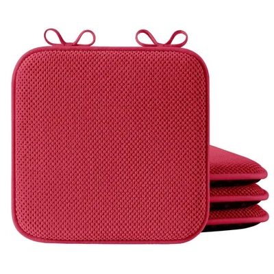 ® Juego de 4 cojines de silla para sillas de comedor, 16 x 16 x 1,5, memoria antideslizante para... Foto 1 de 4