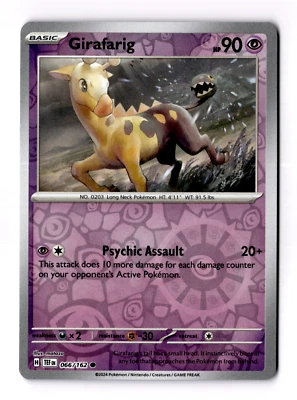 Girafarig 066/162 Sv05: Temporal Forces Reverse Holo - Image 1 of 3