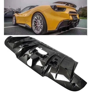 Carbon Fiber Car Rear Bumper Lips for Ferrari 488 - Picture 1 of 5