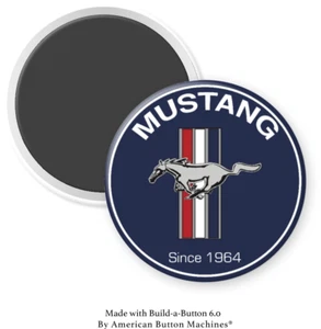 Ford Mustang 2.25" Magnetic Backed Button Badge - Picture 1 of 2