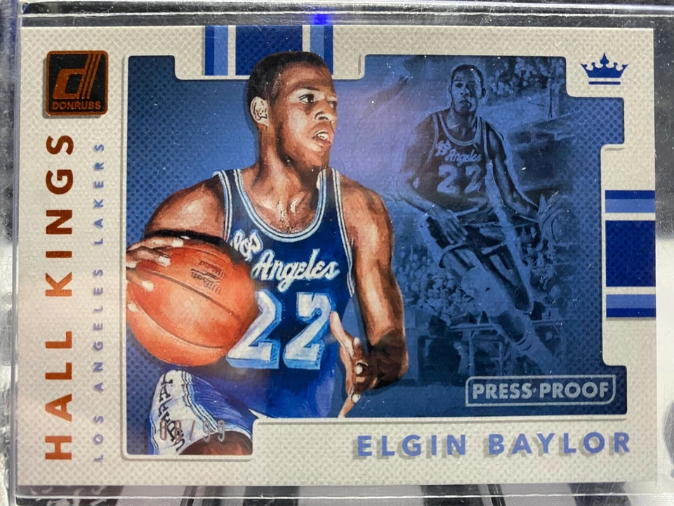 Donruss Hall Kings Elgin Baylor 2017-18 PRUEBA DE PRENSA/99 RARO Foto 1 de 2