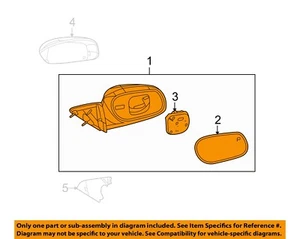 FORD OEM 09-11 Crown Victoria Front Door Outside Mirrors-Mirror Assy 9W7Z17682A - Picture 1 of 2