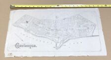 Antique original map town Chautauqua New York Matthews-Northrup & Co., Buffalo