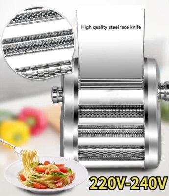 Máquina de fideos eléctrica para el hogar 135W 220V-240V 4 cuchillos comercial para hacer pieles de pasta Foto 1 de 4