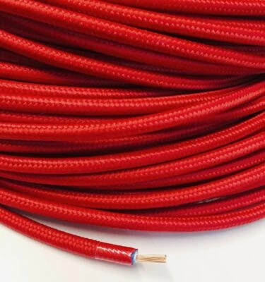 Cable Textil un Solo Núcleo Repuesto 1-adrig 1x0, 75 Rojo Premium Diseño Ue 100m - Imagen 1 de 4