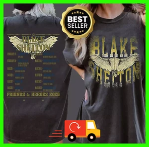 Blake Shelton Friends and Heroes Tour 2025 T-Shirt - Picture 1 of 4