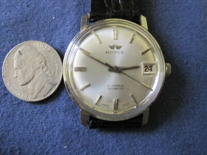 #124 mans stainless steel ROYCE date 21 jewel mechanical watch - Picture 1 of 4