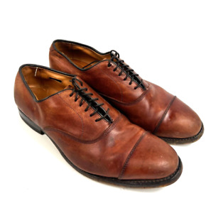 Allen Edmonds PARK AVENUE Oxford Shoes  Brown Leather Cap Toe Shoes Men's 7.5 D