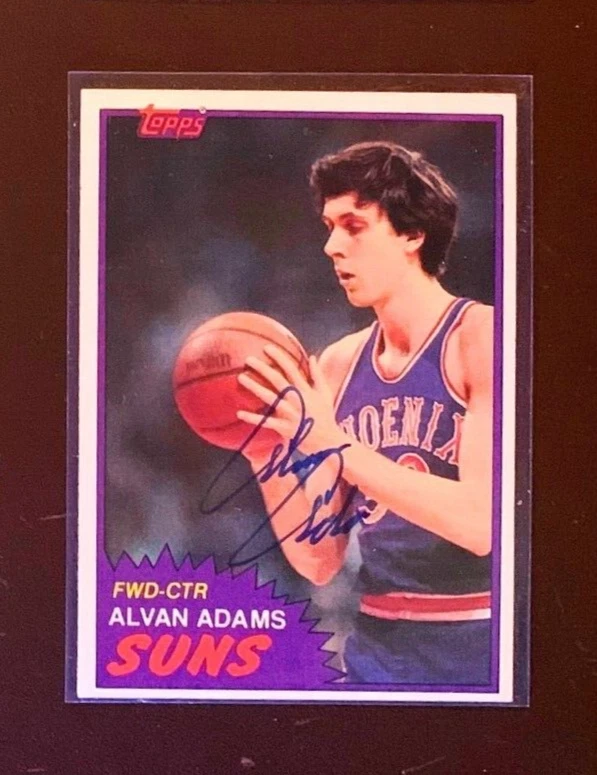 ALVAN ADAMS Sooners - Phoenix Suns 1981-82 Topps AUTOGRAPH / SIGNED Card - Image 1 of 1