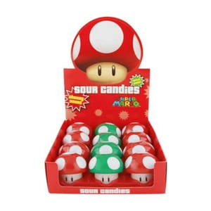 SUPER MARIO BROS Mushroom CHERRY Sour Candy Tins BRAND NEW Nintendo - Picture 1 of 2