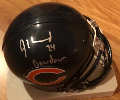 Mini Casco Firmado Jordan Howard Chicago Bears Foto PRUEBA Indiana Autógrafo Foto 1 de 3