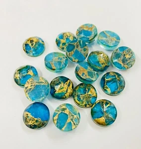 Apatite Round Shape Rose Cut Doublet Loose Gemstone AAA Quality Stones - Picture 1 of 10